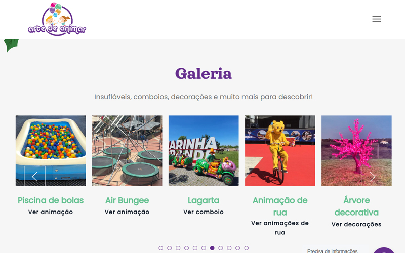 Criação do novo website da Arte de Animar