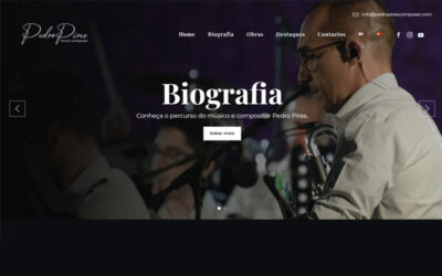 Desenvolvimento do website do músico Pedro Pires