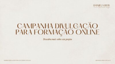 Campanha de divulgação para formação online